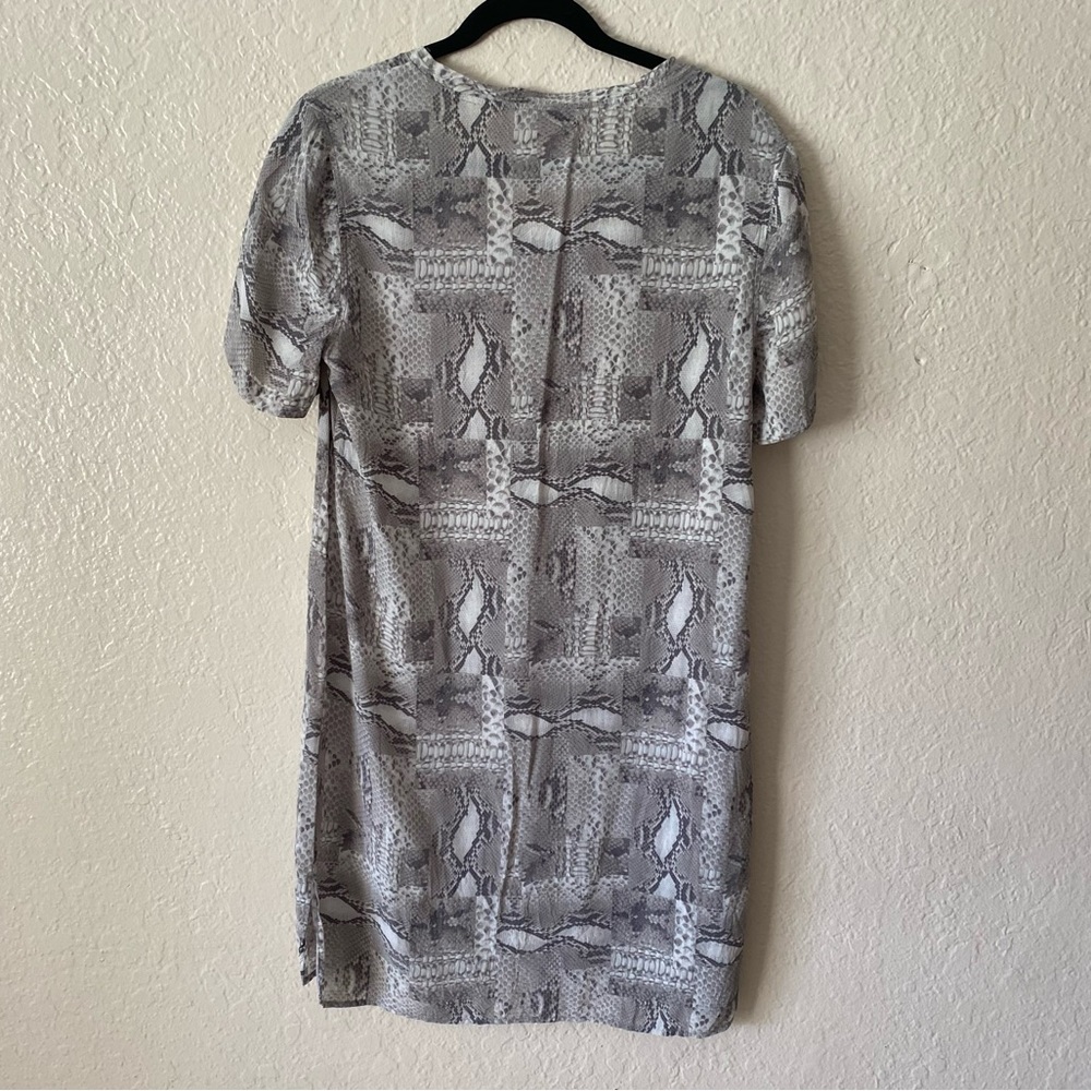 Equipment Silk Snake Pattern Shift Mini Dress Siz… - image 4